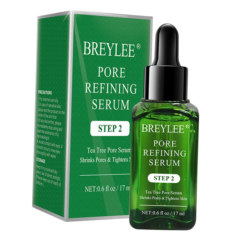 BREYLEE Shrink Pores Serum Pore Tightens Refining Moisturizing Essence Whitening Anti-aging Oil Control Facial Essence Skin Care