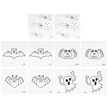 

10pcs Sticker Waterproof Luminous Stickers Halloween Stickers Body Decals Children Stickers for Adults