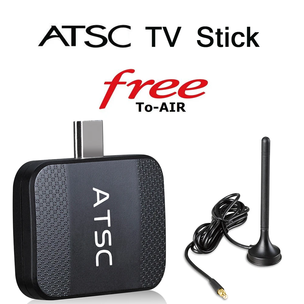 ATSC ТВ Стик тюнер микро USB цифровой ТВ рецептор для TDT Android телефон планшет ATSC FAT USB 2,0 HD ТВ цифровой ТВ Recevier US CA