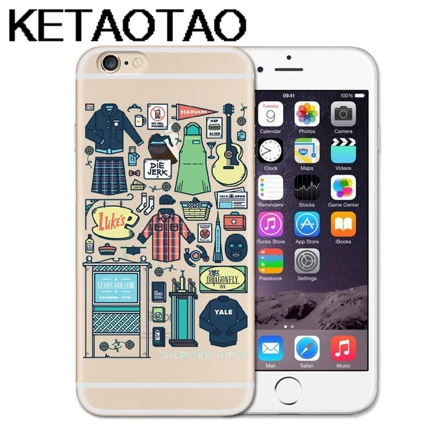 KETAOTAO Gilmore для девочек, короткий чехол для телефона s, для iPhone 4S, SE, 5C, 5S, 6 S, 7, 8 Plus, XR, XS Max, чехол, кристально чистый, мягкий, TPU - Цвет: Цвет: желтый