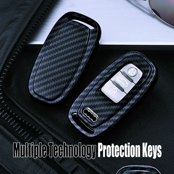 

ABS car key shell case keyfob 3 Buttons For Audi A1 A2 A3 A4 A5 A6 A7 A8 Quattro Q3 Q5 Q7 2009 2010 2011 2012 2013 2014 2015 Set