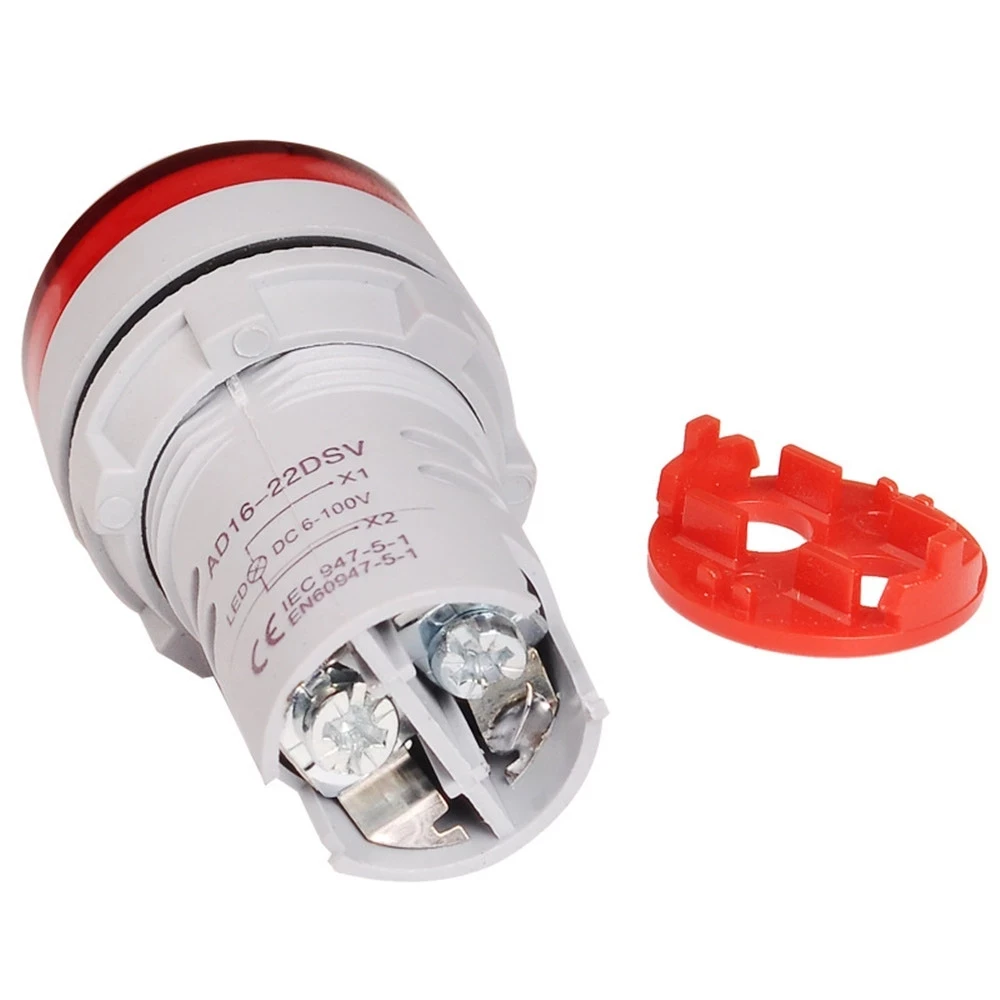 Mini Digital Voltmeter 22mm Round AC 12-500V Volt Voltage Tester Meter Monitor Power LED Indicator Pilot Lamp for Car Trucks RV