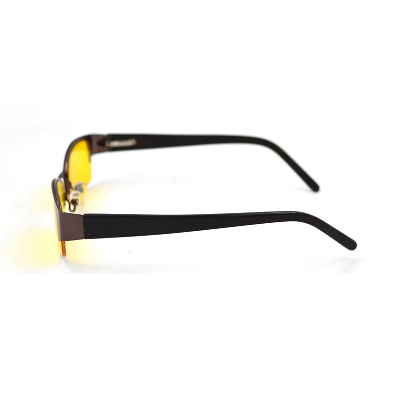 Модные прямоугольные Полуободковые очки ночного видения для женщин и мужчин, желтые линзы, очки для вождения, металлическая оправа L3