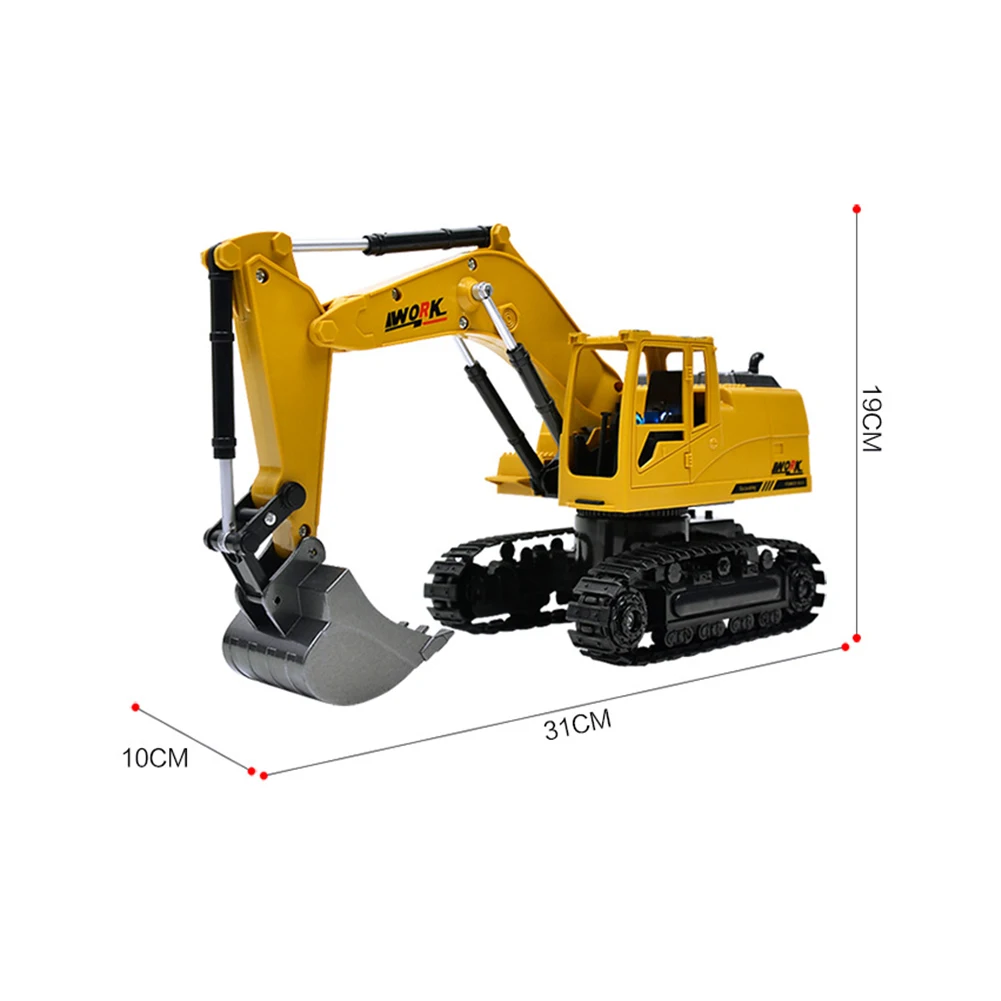 Подарки RC экскаватор автоматическая электронная игрушка музыкальный трактор 8 каналов перезаряжаемые инженерные сканеры 2,4 ГГц