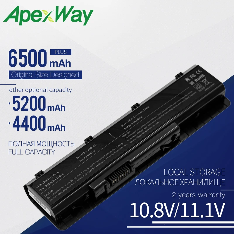 Аккумулятор 10 8 В для ноутбука ASUS N45/N45E/N45S/N45F/N45J/N55/N55E/N55S/N55SF/N55SL/N75/N75E/N75S/серии 07G16HY1875 |