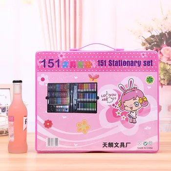 

151 children's art set children's painting watercolor pen crayon oil pastel painting art supplies student gift stationery set
