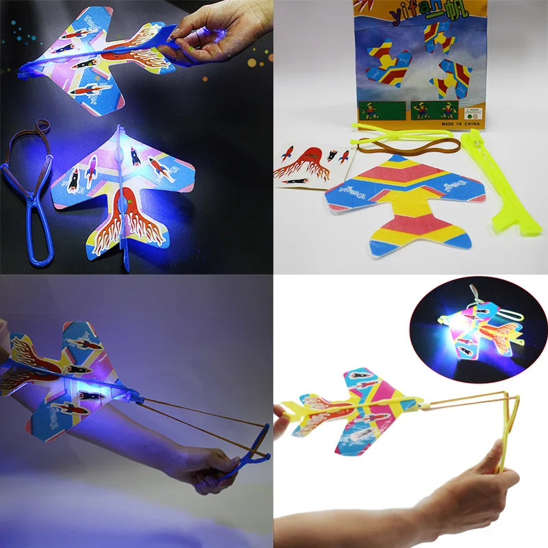 DIY флэш-эжектор циклотрон светильник самолет Рогатка самолет для детей подарок игрушки дропшиппинг