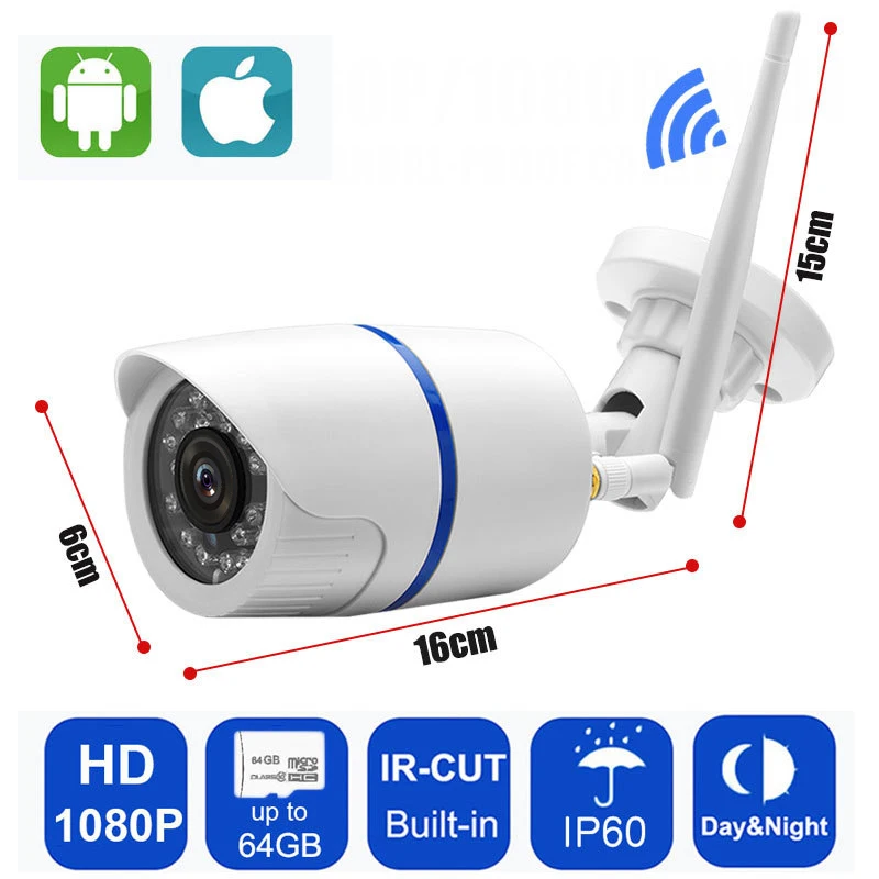 IP камера наружная Водонепроницаемая с поддержкой Wi Fi 720P/1080P|Камеры