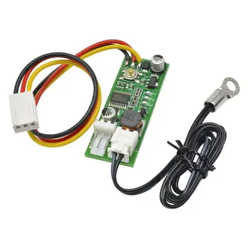 

DC 12V Temperature Controller Denoised Speed Control Switch with Fix Hole Wired Cable for Computer Fan