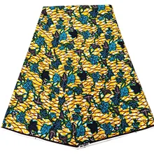 Новое поступление Анкара ткань высокого качества Чистый хлопок голландский воск ткань настоящий воск африканская вощеная ткань Принт 6 ярдов V 755