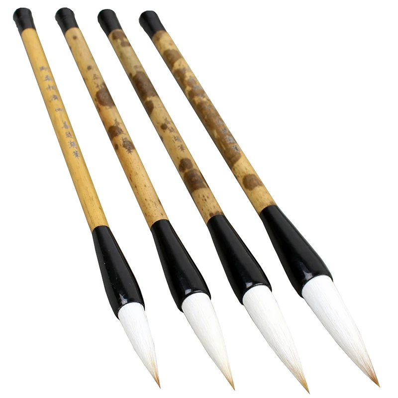 4pcs-chinese-calligraphy-brushes-pen-for-beginner-excellent-quality-woolen-and-weasel-hair-regular-script-painting-writing-brush