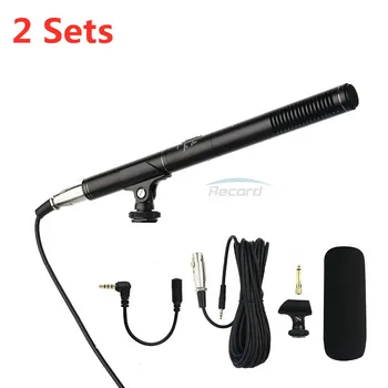 

2 Sets Riqiorod Condenser Shotgun Microphone, on-Camera External DSLR Microphone (27cm)