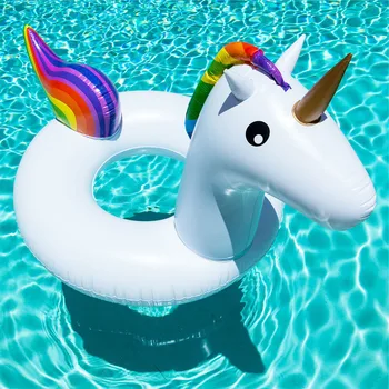 

175x120cm Inflatable Unicorn Swimming Ring Beach Circle Float Children Pool Swimming Ring Teenager Summer Boia Piscina Party Toy