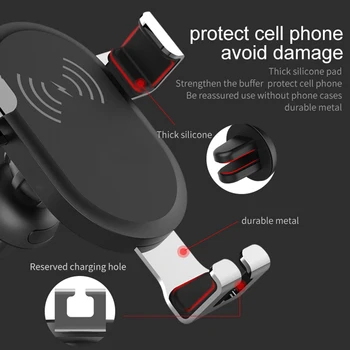 

Car Qi Wireless Charger Compatible for iPhone Fast Wireless Car Charger Compatible for Samsung ND998