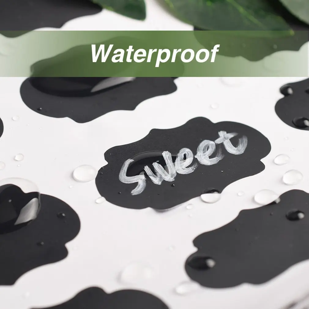 Waterproof Glass Bottle Stickers Labels Home Kitchen Jars Stickers Chalkboard Lables Tags Can Be Reused
