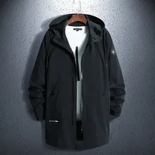 Длинные Цвет Для мужчин куртка для новорожденных мальчиков, куртки с капюшоном на осень ветровка рукавами «летучая мышь» Свободные Толстая куртка-бомбер уличная свободное дышащее пальто плюс Размеры M-8XL; YA081