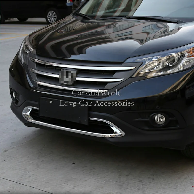 Для Honda CR-V CRV 2012 2013 ABS хромированные передние решетки, крышка рамы, отделка бампера, декоративная полоса, молдинг, автомобильные аксессуары