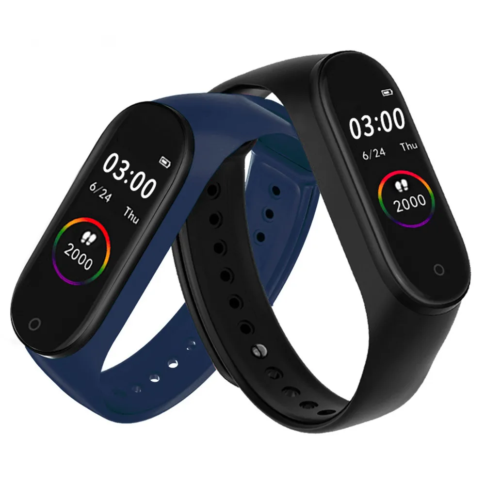 Смарт-часы Bluetooth браслет M4 фитнес спортивные часы для мужчин экран сердечного ритма умный Браслет для Android IOS Телефон