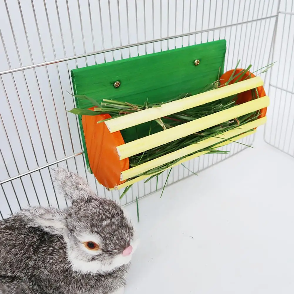 Rabbit деревянная стойка для сена держатель корма травы кормушка питомцев Шиншилла