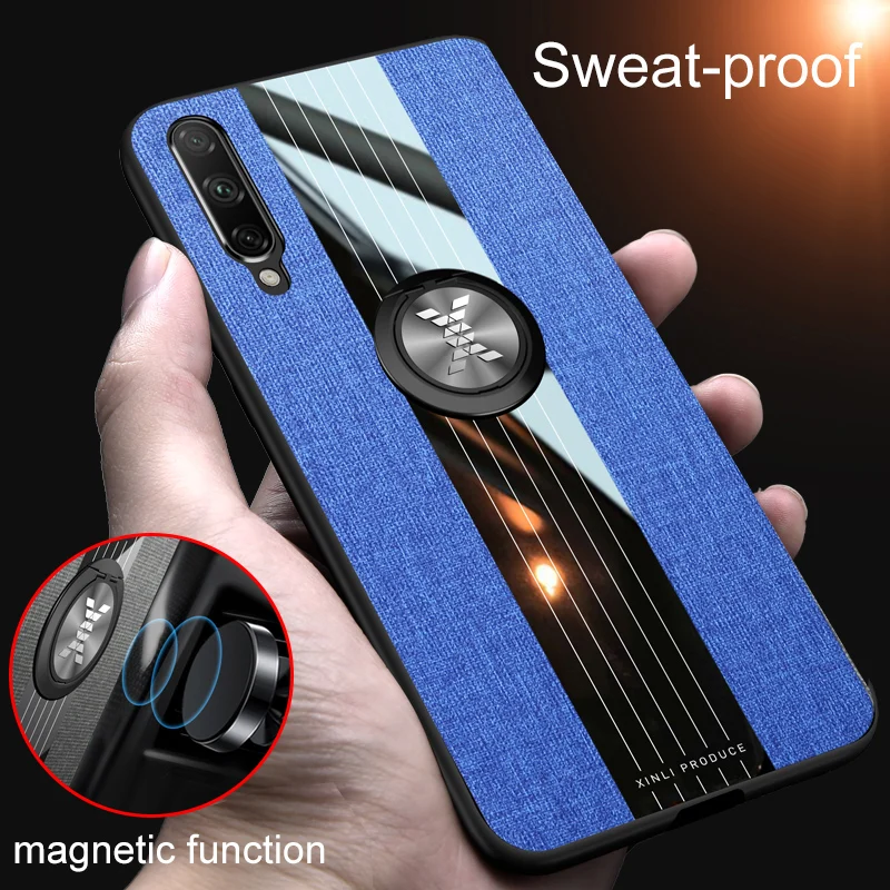 Чехол с магнитным держателем для автомобиля Oneplus 7 8 Pro 6 6T Мягкий тканевый