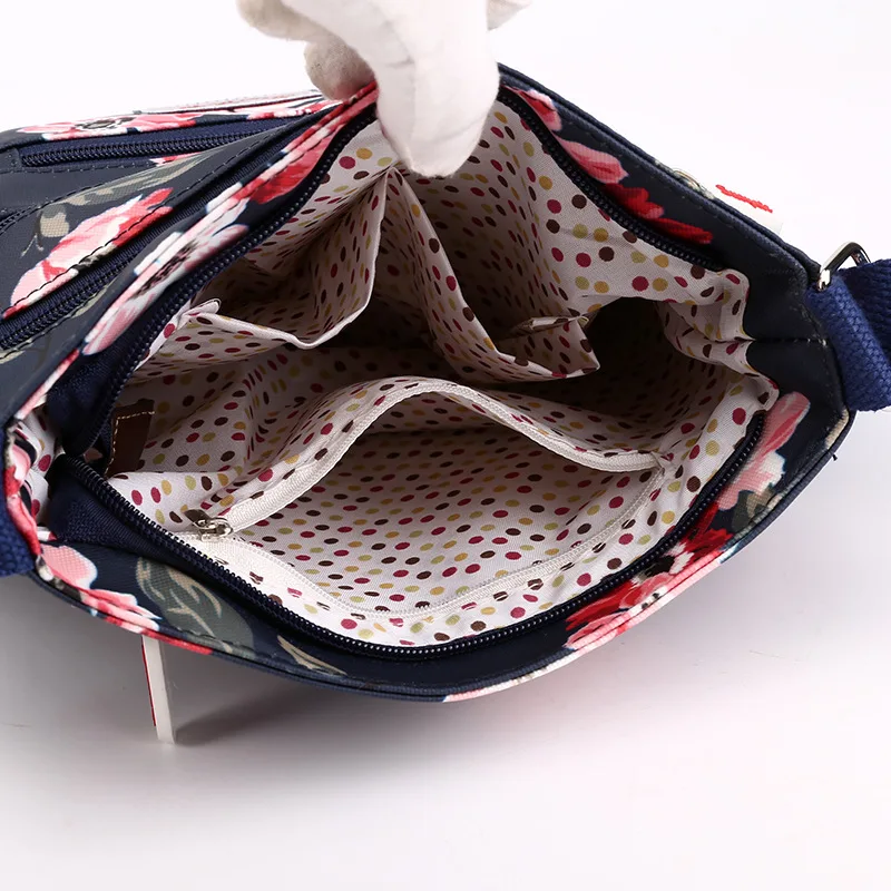 

Baigou 2019 New Style Nylon Printed Single-shoulder Bag for Women Korean-style Fashion Multi-pocket Mom Going to Work Oblique