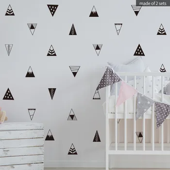 

Geometry Hills Vinyl Decals DIY Woodland Mountain Wall Stickers For Kids Rooms Nursery Decor Mural Arts Poster Home Decoration