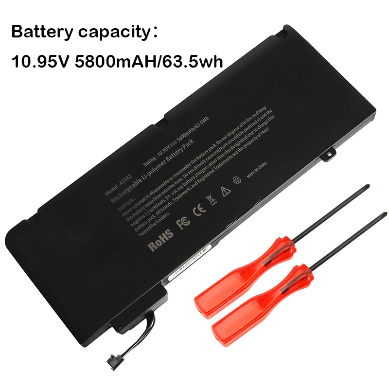 10,95 V 63.5Wh ноутбук Батарея для APPLE MacBook Pro 1" A1322 A1278(2009-2012 год) MB990 MB991 MC700 MC374 MD313 MC724