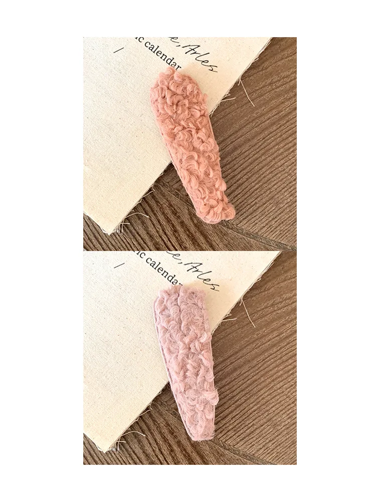 Зимняя мода из шерсти ягнёнка, кашемир BB зажим женские заколки для волос для девочек заколки для волос заколки заколка для волос головной убор
