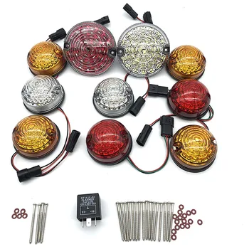 

10pcs Clear Lens Multi Front + Rear Fog Lamp Reversing Light Complete LED Defender Upgrade Kit For Land Rover Defender 1990-2016