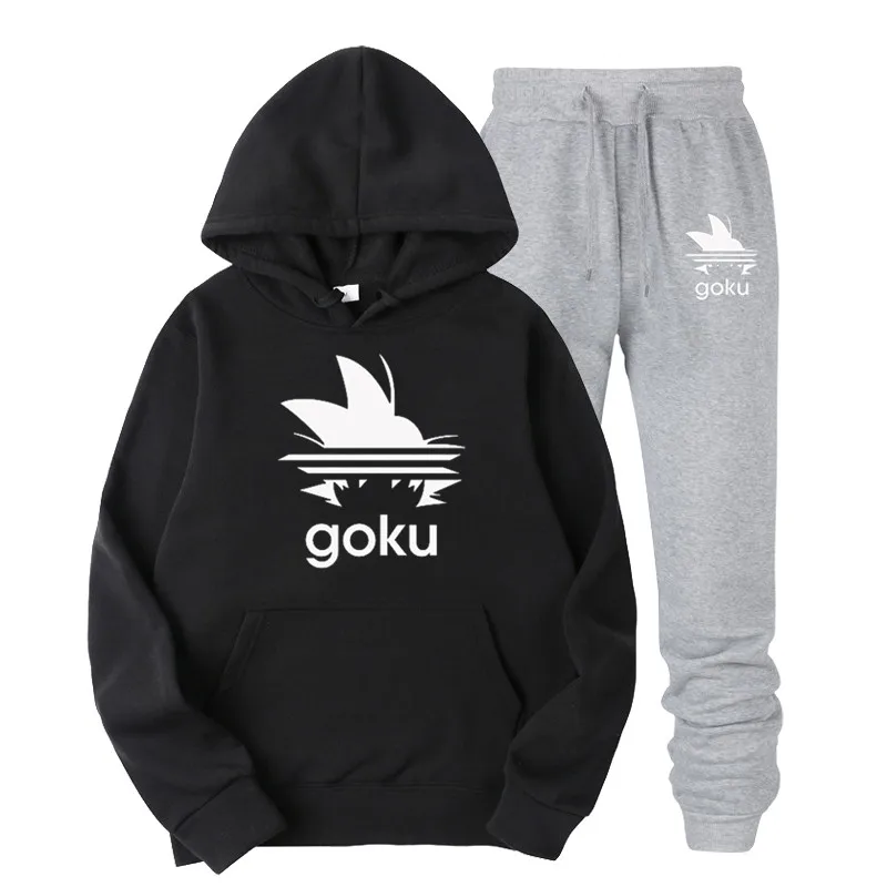Goku мужские наборы дропшиппинг толстовки+ брюки Harajuku оптом спортивные костюмы повседневные толстовки спортивный костюм спортивная одежда плюс 3XL
