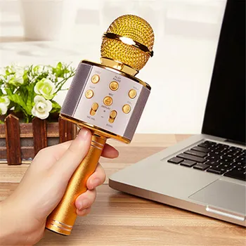 

Bluetooth microphone WS-858 Eliminate noise Wireless professional microphone Bluetooth 4.0 Output power 5w Karaoke microphone