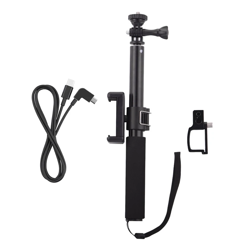 FFYY-удлинитель шест палка для селфи для Dji Osmo Карманный ручной карданный стабилизатор с кронштейном для крепления телефона зажим кабель - Цвет: For Micro-Usb Phone