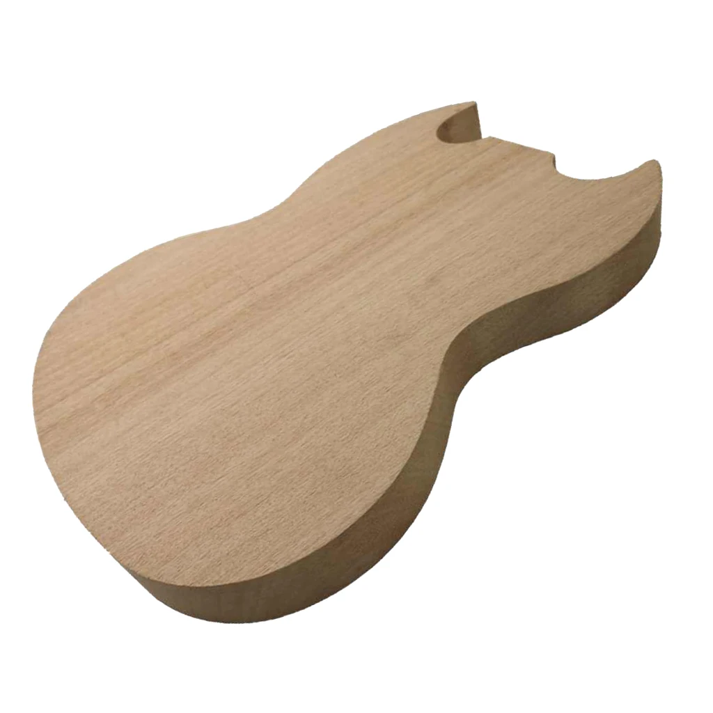Handmade Solid Wood Electric Guitar Body DIY Polished Musical Instrument Parts