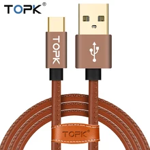 TOPK USB кабель для iPhone X 8 7 6 быстрая зарядка зарядное устройство Micro USB кабель для samsung Xiaomi usb type c type-c кабели для мобильных телефонов