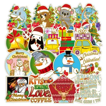 

52 Pcs Man Christmas Character Decorative Stickers Adhesive Stickers DIY Decoration Diary Japa Stationery Stickers Children Gift
