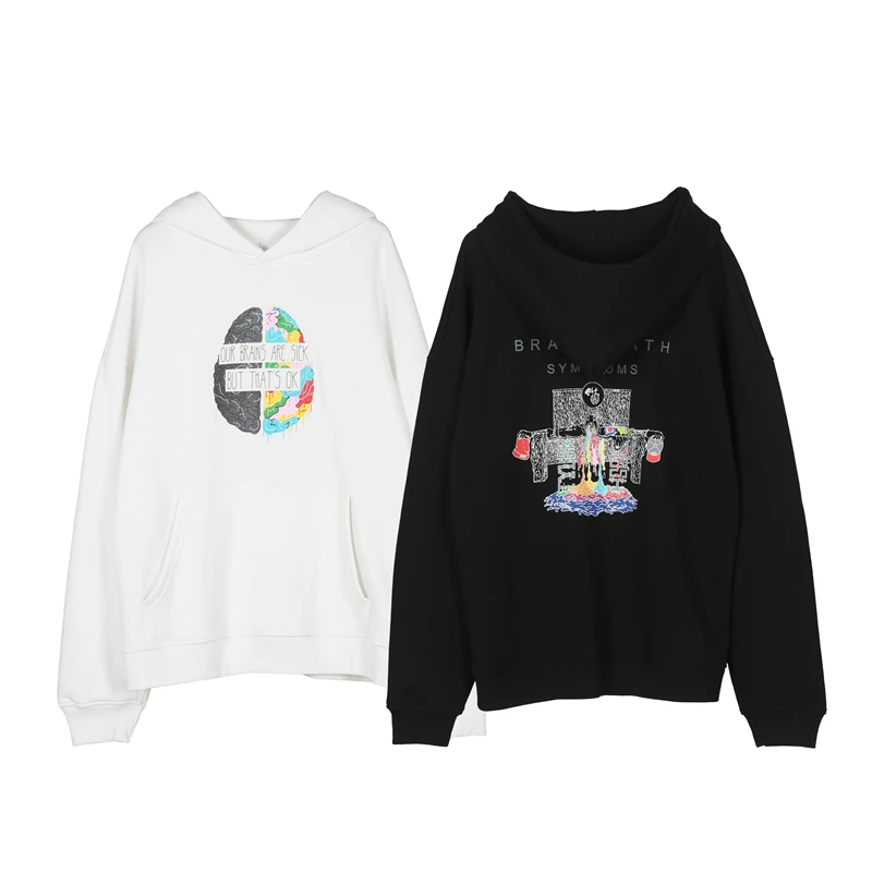 CoooColl 19FW, широкие открытые толстовки с капюшоном, модные новые повседневные мужские толстовки в стиле хип-хоп, Хлопковые женские уличные зимние толстовки