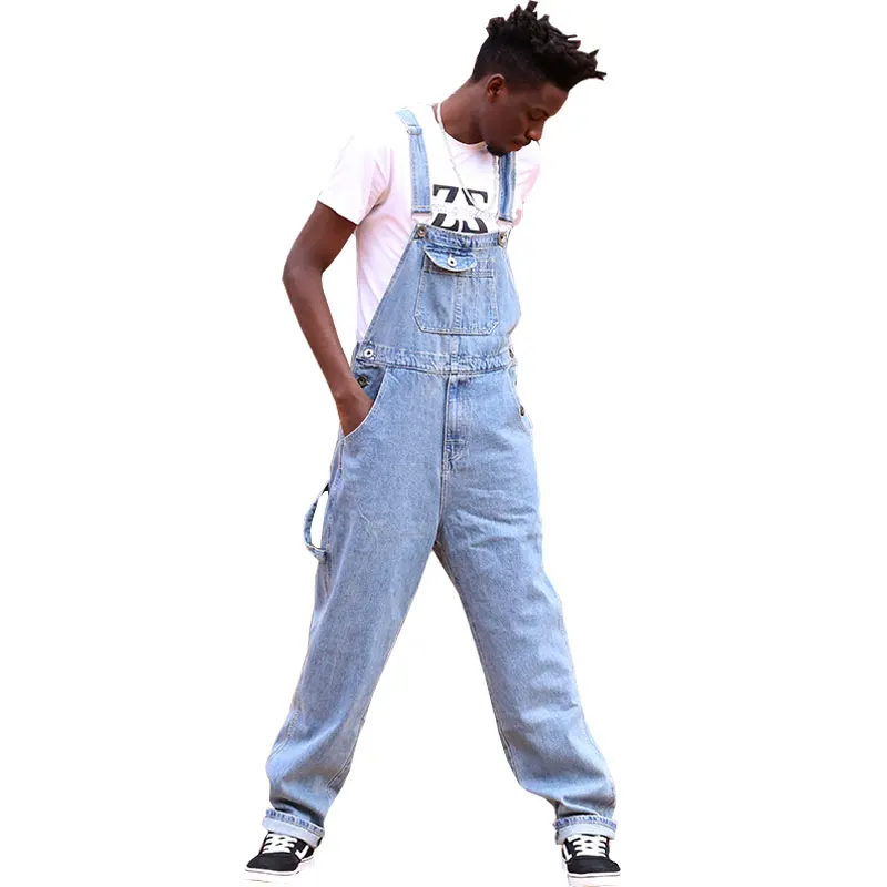 Men's Denim Overalls Large Size Strap 