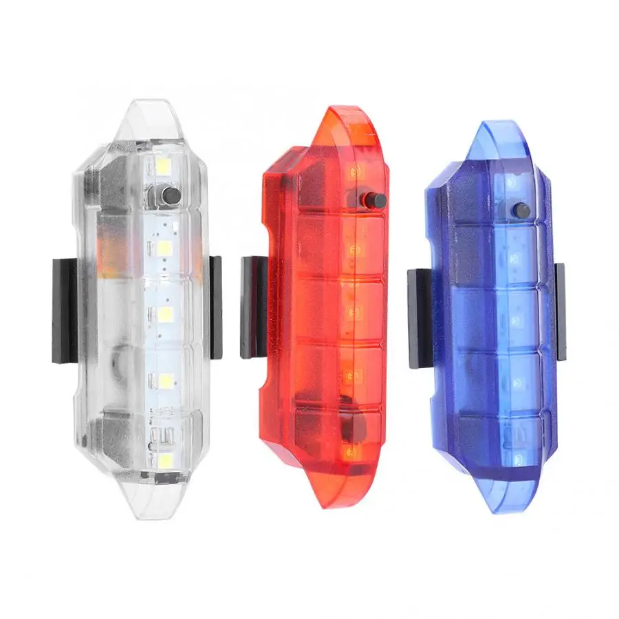 Фара USB перезаряжаемая 5LED велосипедный задний фонарь 4 режима встроенный