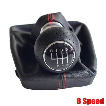 

Car Accessories Manual 5 6 Speed Gear Shifter Knob Lever HandBall With Leather Dust-Proof Cover Case For Audi A4 B6 B7 2000-2008