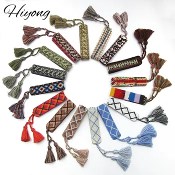 

Hiyong Woven Bohemia Bracelet Weave Tassel Handmade Bracelet Unisex Braided Tassel Bangle Adjustable Bracelet Friendship Jewelry