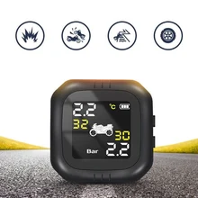 Новейшая система контроля давления в шинах мотоцикла с 2 внешними датчиками Водонепроницаемая беспроводная водонепроницаемая