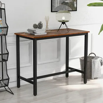 

Simple Living Room Restaurant Bar Desk High-quality Wood Grain Counter top Classic Texture Versatile Home Commercial Table