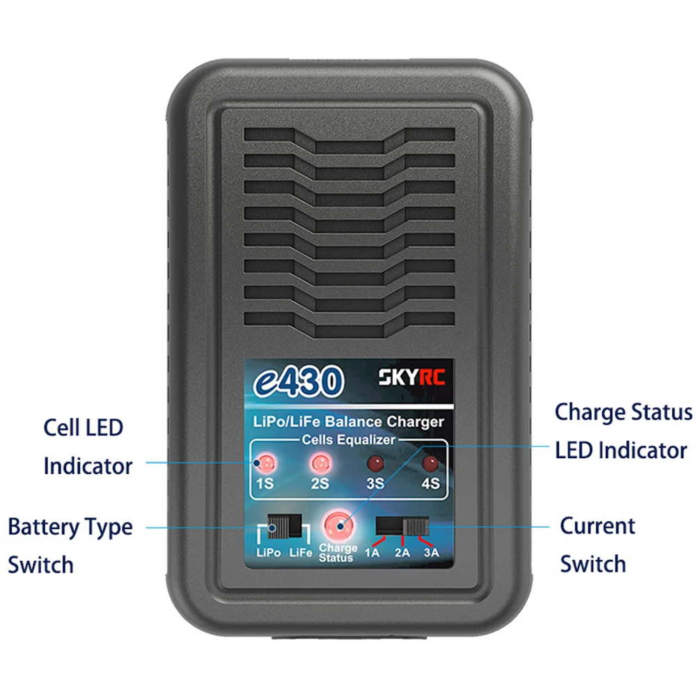 

SKYRC E430 30W Durable Black Lipo Life Batteries Accessories PC Lightweight Sturdy Tool Portable Balance Charger Fast