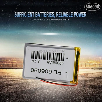 

1pc 3.7v 4000mAh 606090 Lithium Polymer Rechargeable Battery For GPS MP4 Camera Power Bank Tablet Electric Toys PAD DVD