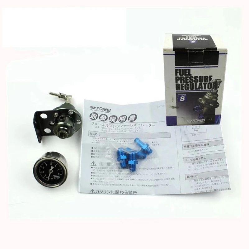 Universal Accessories Vehicle Refitting Fuel Supercharger Adjustable Fuel Pressure Regulator With Gauge Kit TOMEI
