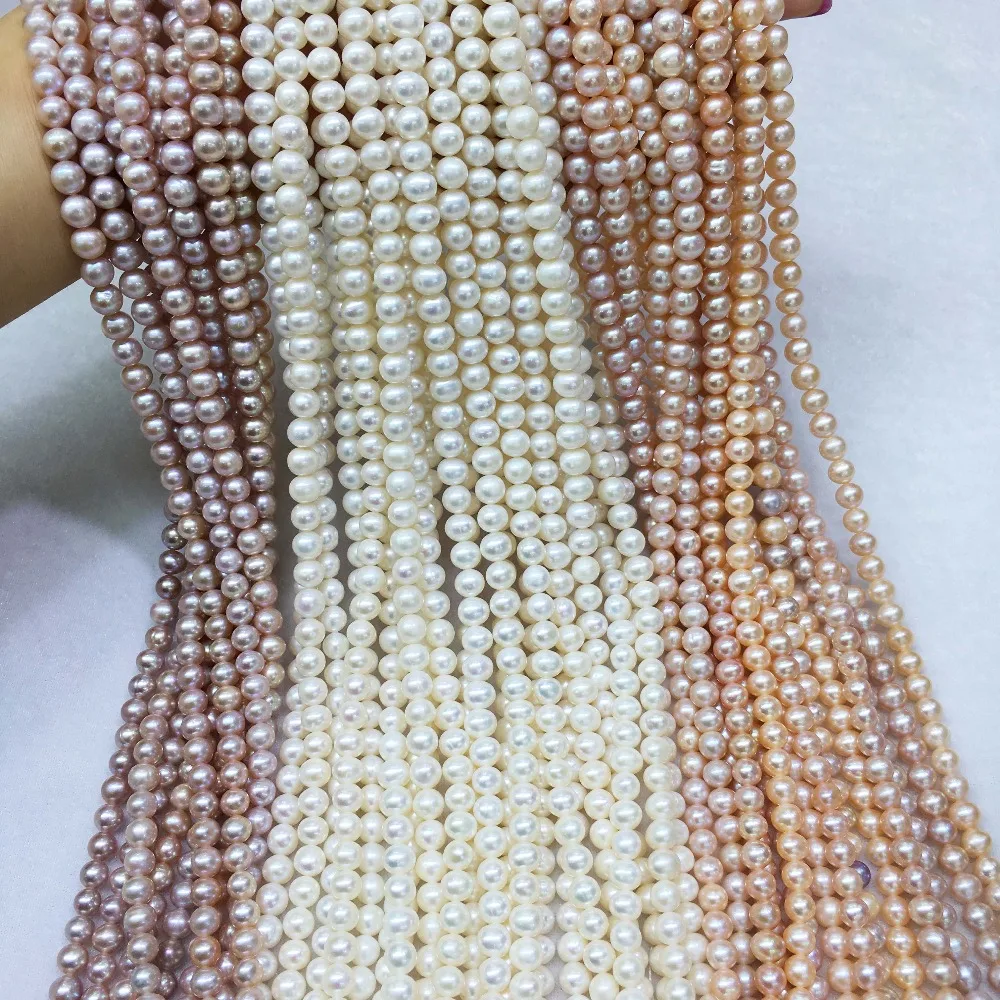 AAA Grade Natural Freshwater Pearl Beads 3-4mm Potato Small Pearl DIY, Used  To Make Jewelry