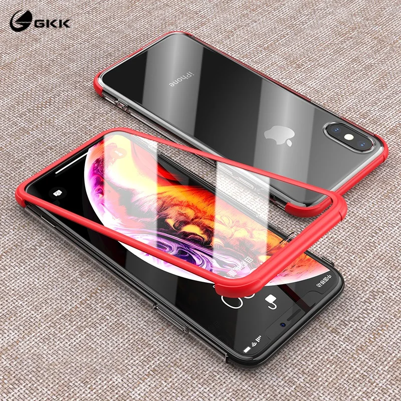 

GKK Case for iphone X XS Case 360 Full protection Design Ultra Thin Hard PC Soft Edge Shockproof Back Cover for iphone X XS Case