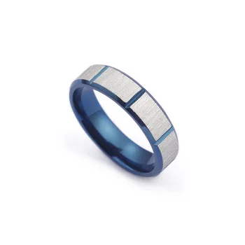 

Jewelry New Korean Blue Charm Titanium Steel Couple Ring
