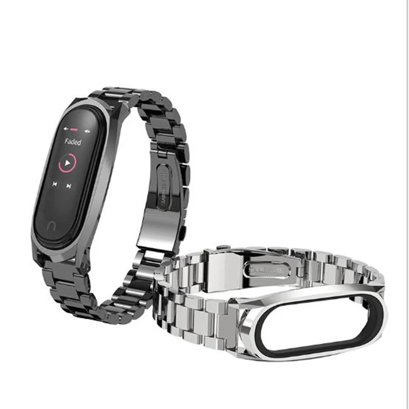 Браслет mi band 4 NFC металлический сменный ремешок для Xiaomi mi Band 3 4 Безвинтовой браслет из нержавеющей стали mi Band 3 Watch