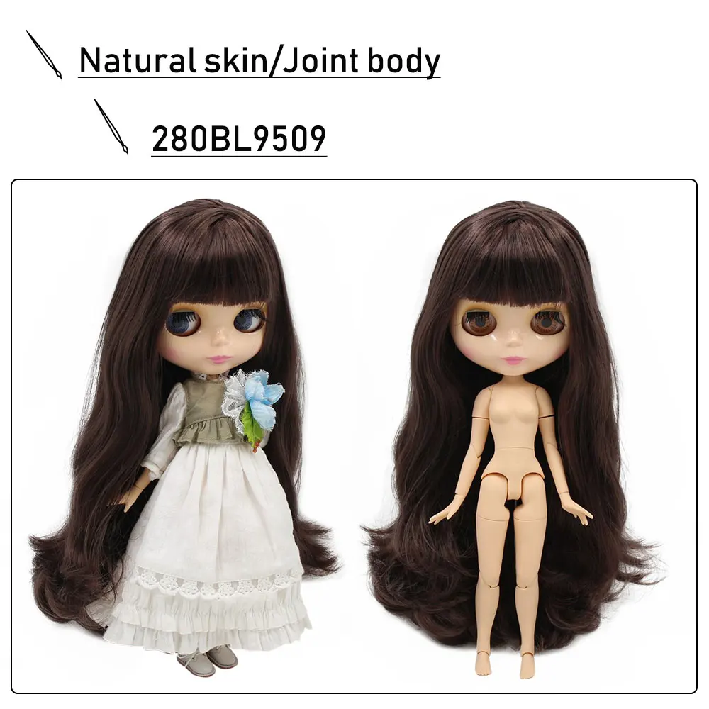 ICY 1/6 Blyth Подгонянная Обнаженная кукла с натуральной кожей тела, глянцевое лицо для ребенка подарок, игрушка